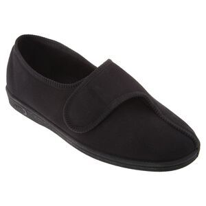 Comfylux Mens Bill Water Resistant Velcro Slippers / Black